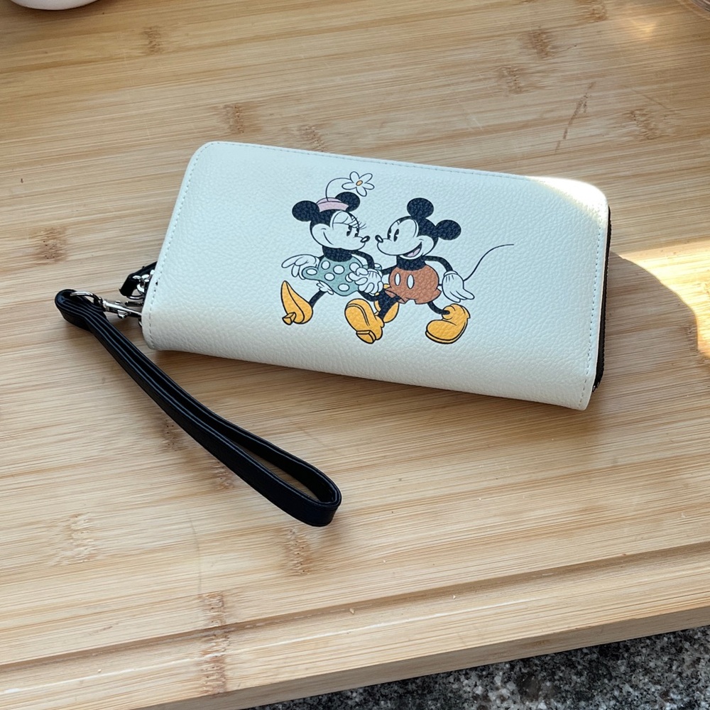 Disney Cream Wallet with Mickey and Minnie